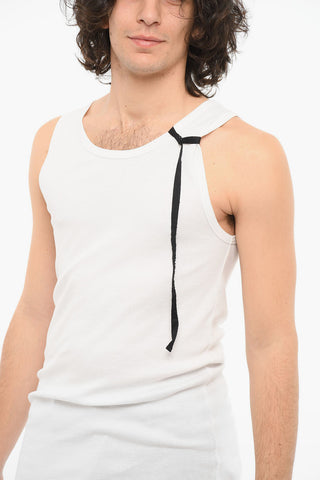 Cotton Tank Top with Beaded Detailing