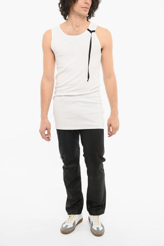 Cotton Tank Top with Beaded Detailing