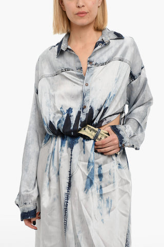 Denim-effect D-SUKI 2-piece Dress with Oversized Skirt