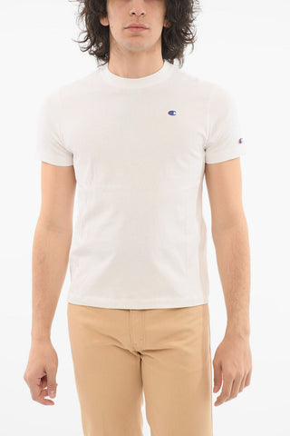 Crewneck T-shirt with Embroidered Logo