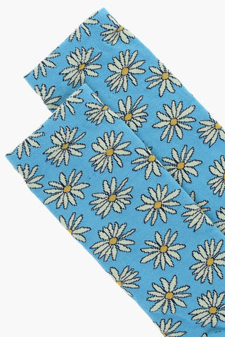 Long Logoed LES CHAUSSETTES Socks with Floral Motif