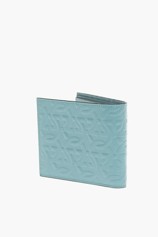 Leather Wallet with Embossed Gancini Motif