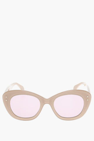 Occhiali da Sole Cat-Eye con Borchie Argentate