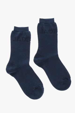 LES CHAUSSETTES Terry Socks with Ton-sur-ton Logo