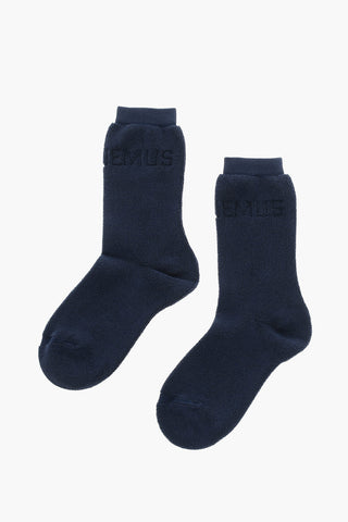 LES CHAUSSETTES Terry Socks with Ton-sur-ton Logo