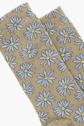 Long Logoed LES CHAUSSETTES Socks with Floral Motif