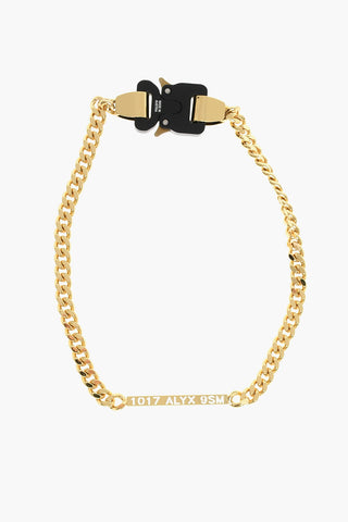 Golden Effect Chain Necklace with Rollercoaster Buckle