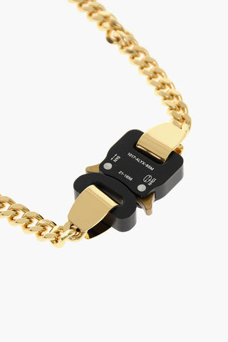 Golden Effect Chain Necklace with Rollercoaster Buckle