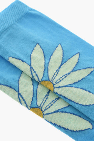 Long Logoed LES CHAUSSETTES Socks with Floral Motif