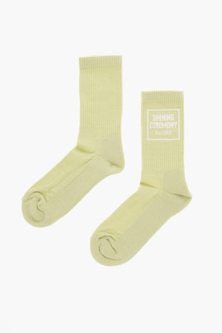 Long Terry Socks with Logo Print