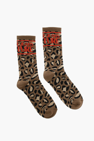 JEANS COUTURE Long Socks with Animalier Pattern