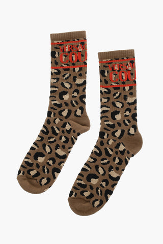 JEANS COUTURE Long Socks with Animalier Pattern