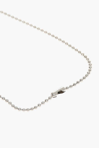 Collana in Ottone Argentata con Doppio Anello