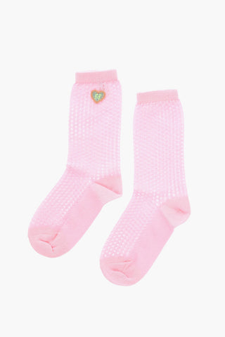 Calzini Lunghi Openwork con Patch in Crochet