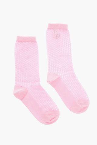 Calzini Lunghi Openwork con Patch in Crochet