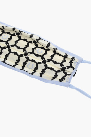 Silk Blend Face Mask with All Over Logo