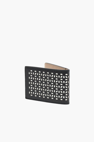 Leather Card Holder with Cut-Out Effect Designs