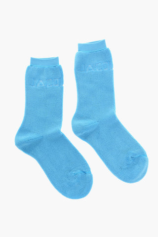 LES CHAUSSETTES Terry Socks with Ton-sur-ton Logo