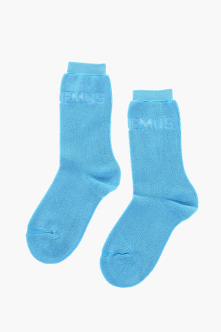 LES CHAUSSETTES Terry Socks with Ton-sur-ton Logo