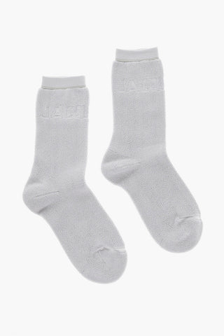 LES CHAUSSETTES Terry Socks with Ton-sur-ton Logo