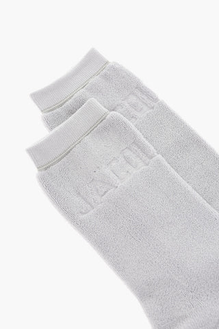 LES CHAUSSETTES Terry Socks with Ton-sur-ton Logo
