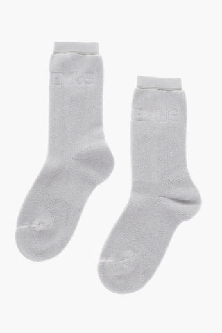 LES CHAUSSETTES Terry Socks with Ton-sur-ton Logo