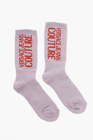 JEANS COUTURE Long Socks with Contrasting Logo