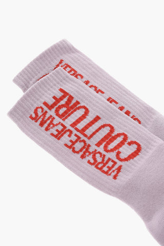 JEANS COUTURE Long Socks with Contrasting Logo
