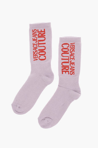 JEANS COUTURE Long Socks with Contrasting Logo