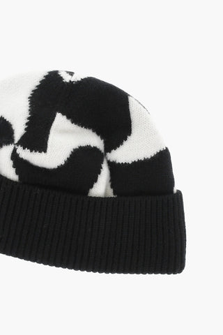 Berretto in Lana con Motivo WAVY TRIANGLE