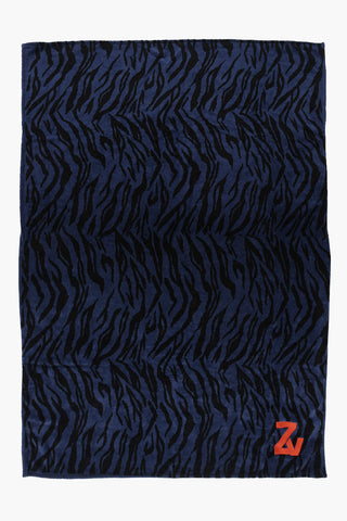 Zebra-patterned Towel with Embroidered Logo