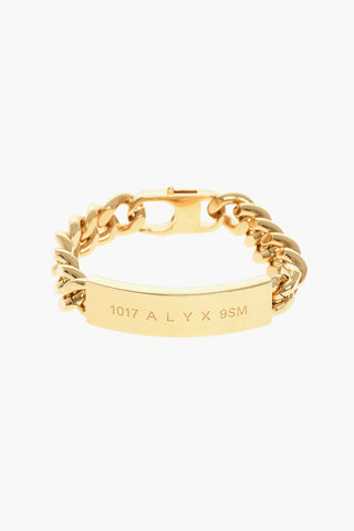 Bracciale Effetto Dorato con Targhetta Logo Inciso