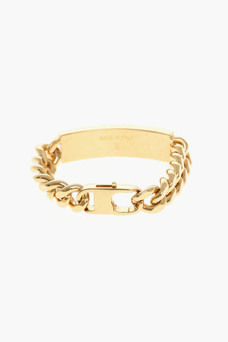 Bracciale Effetto Dorato con Targhetta Logo Inciso