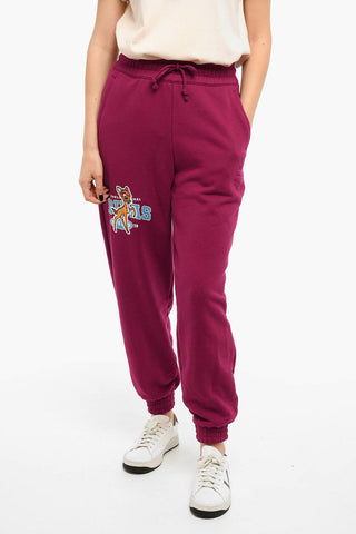 Embroidered BAMBI Brushed Cotton Joggers With drawstrings