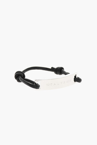 Rope Bracelet with Engraved Logo Tag