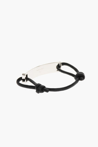 Rope Bracelet with Engraved Logo Tag