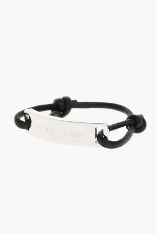 Rope Bracelet with Engraved Logo Tag