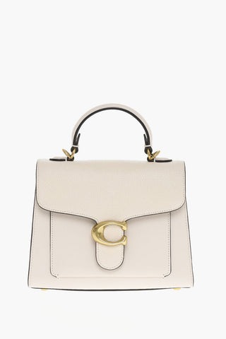 Leather Handbag with Golden Details