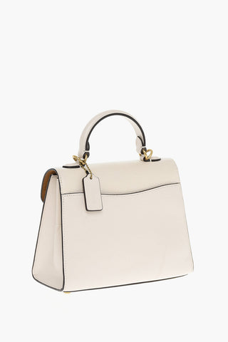 Leather Handbag with Golden Details