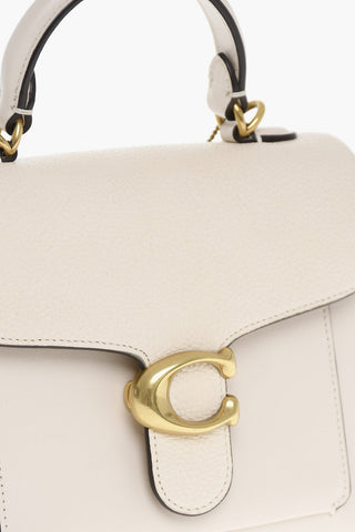 Leather Handbag with Golden Details