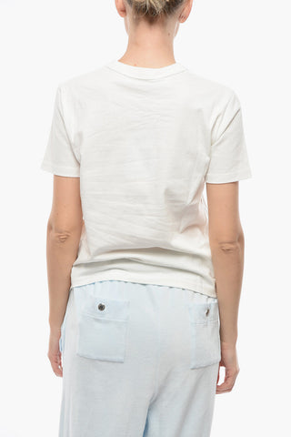 Crewneck FLOW T-shirt with Embroidered Logo