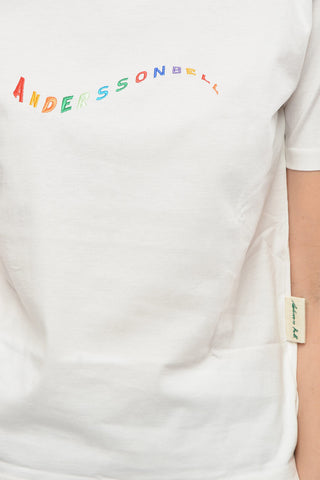 Crewneck FLOW T-shirt with Embroidered Logo