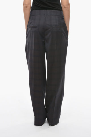 ETOILE District Check Pants NAFY with Double Pince