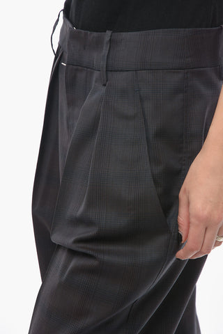 ETOILE District Check Pants NAFY with Double Pince