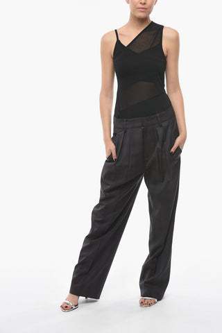 ETOILE District Check Pants NAFY with Double Pince