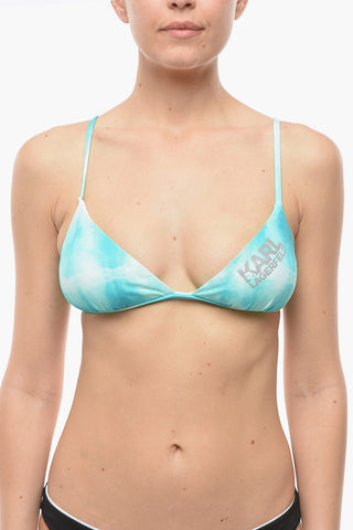 Tie-Dye Effect Triangle Bikini Top