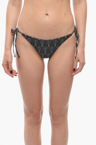 Two-Tone Bikini Brief with Iconic All-Over Print