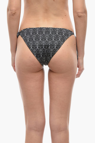 Two-Tone Bikini Brief with Iconic All-Over Print