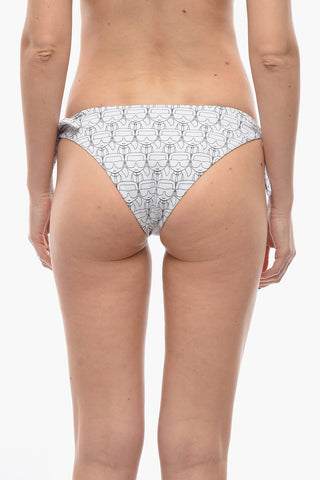 Bikinislip mit ikonischem All-over-Print und Bindebändern