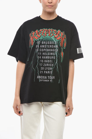 T-shirt SREAPERS Oversize con Stampa Multicolor